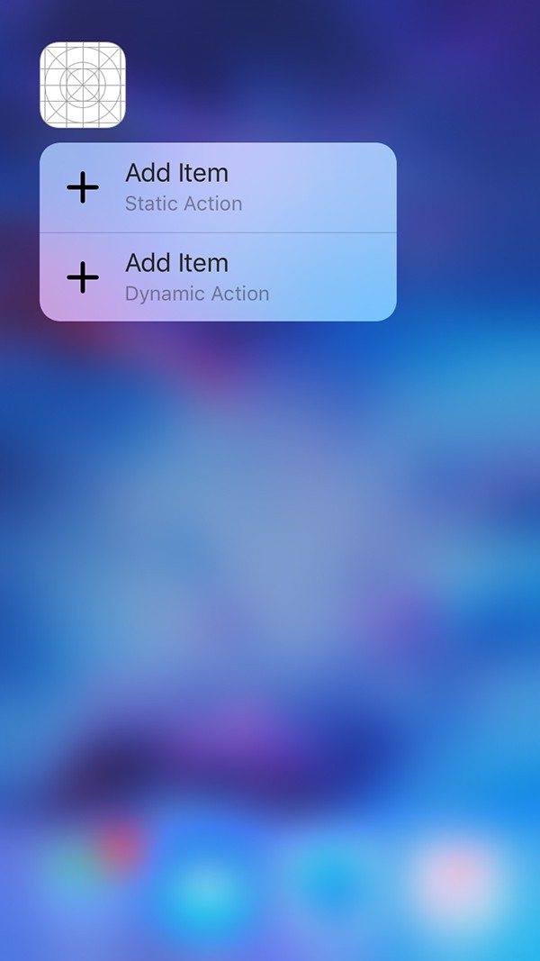 Application quick actions