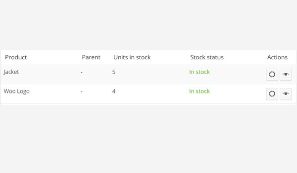 Stock reports in WooCommerce