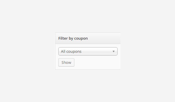 Filter by coupon