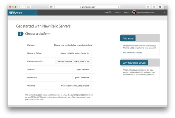 Get started with New Relic Servers