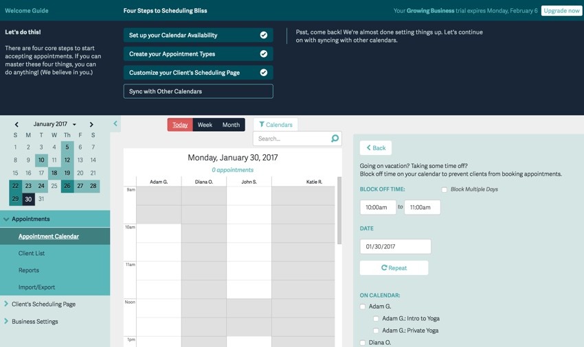 Acuity Scheduling Developers - Multiple people and team calendar scheduling