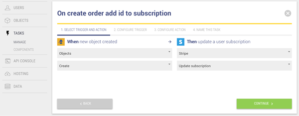 On create order add id to subscription