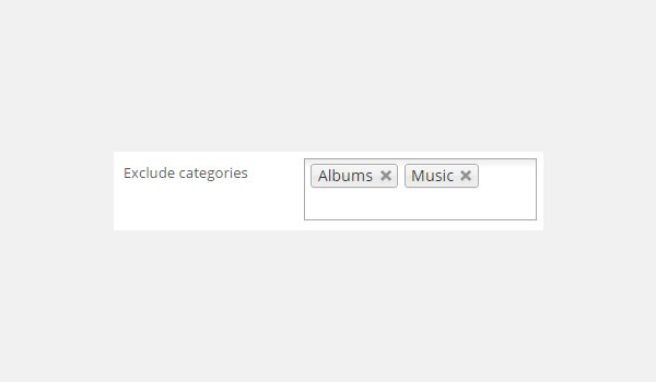 Exclude categories field with Albums and Music inside