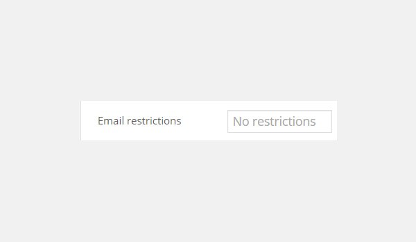 Email restrictions option