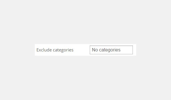 Exclude categories option
