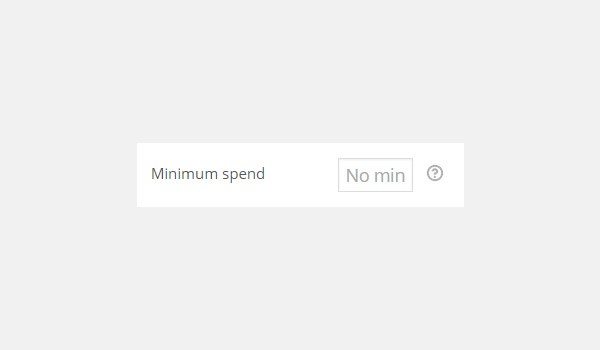 Minimum spend option