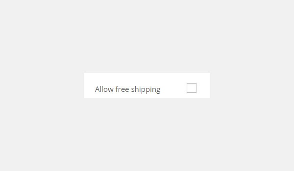 Allow free shipping field