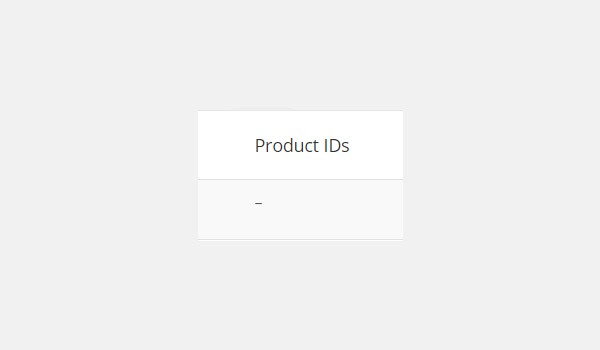 Product IDs column