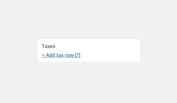Add tax row
