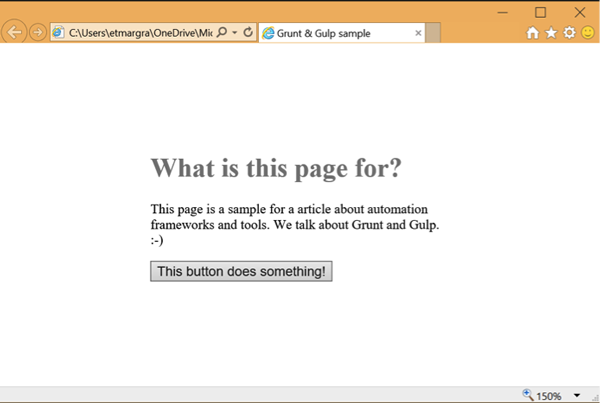 Simple HTML web page