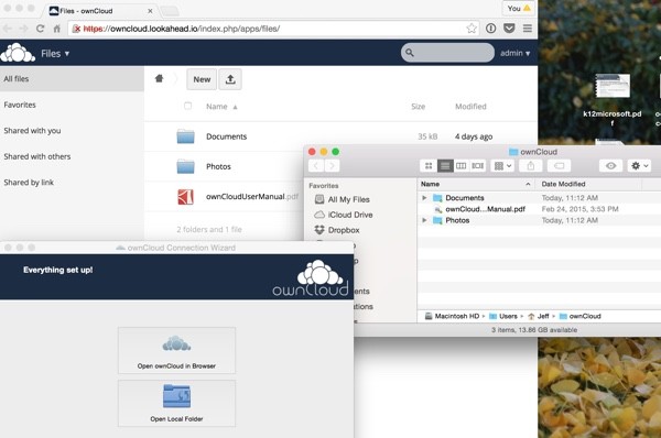OwnCloud App Browser and Finder Views