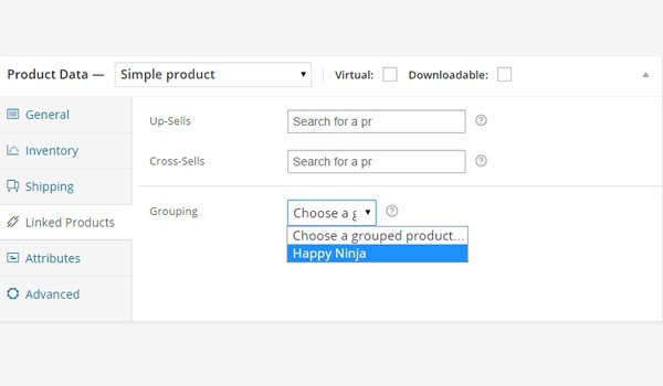 Creating a Child Product in a Group
