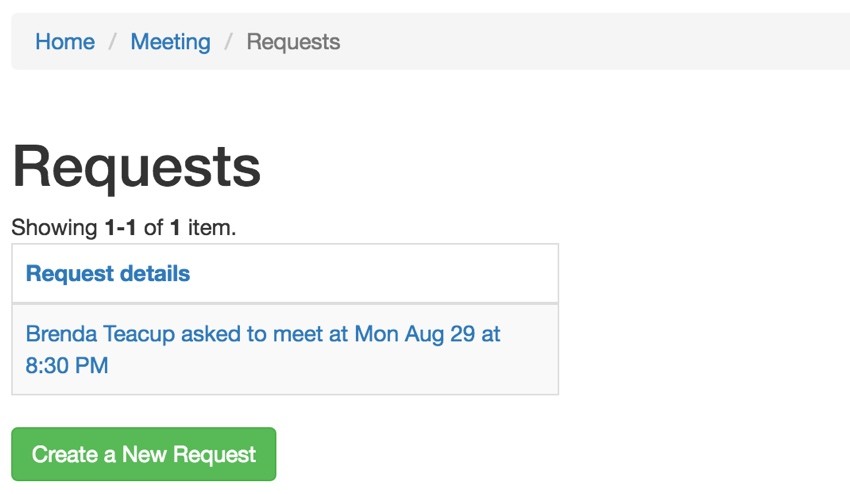 Startup Series Group Scheduling - List of Requests