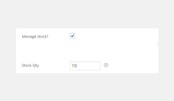 Manage stock checkbox and Stock Qty option