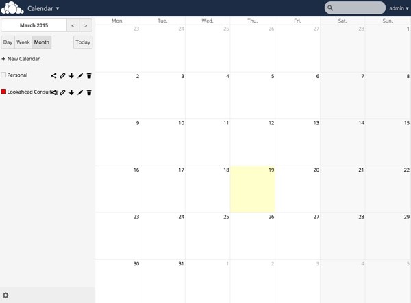 Calendar month view