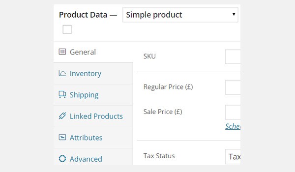 Product data type options