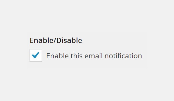 EnableDisable email notification