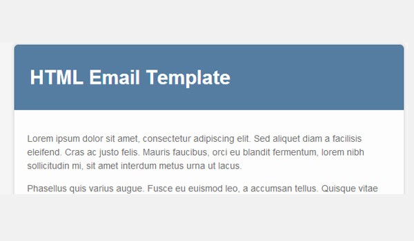 Email template with base color of blue