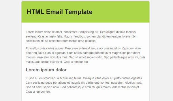Sample HTML Email Template