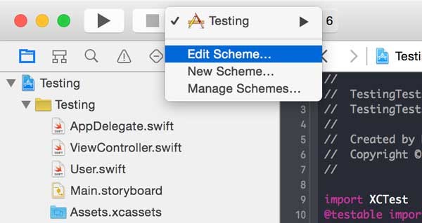 Edit the current scheme to enable code coverage