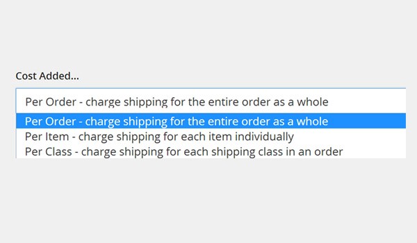 Cost Added Per Order Item or Class
