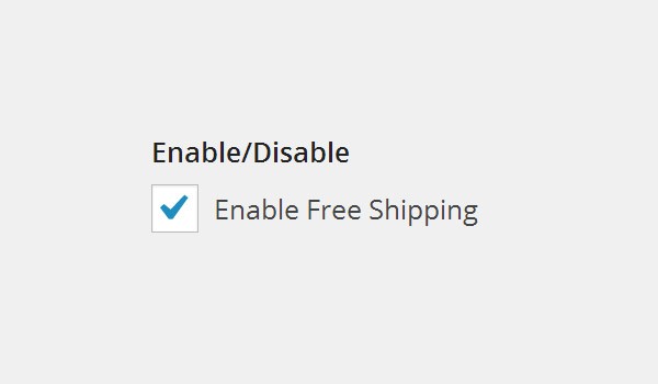 EnableDisable Free Shipping