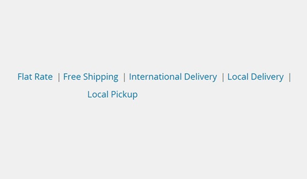 WooCommerce Shipping Options menu