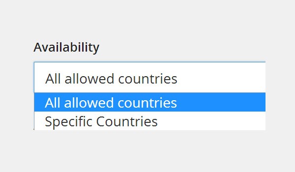Availability All allowed countries