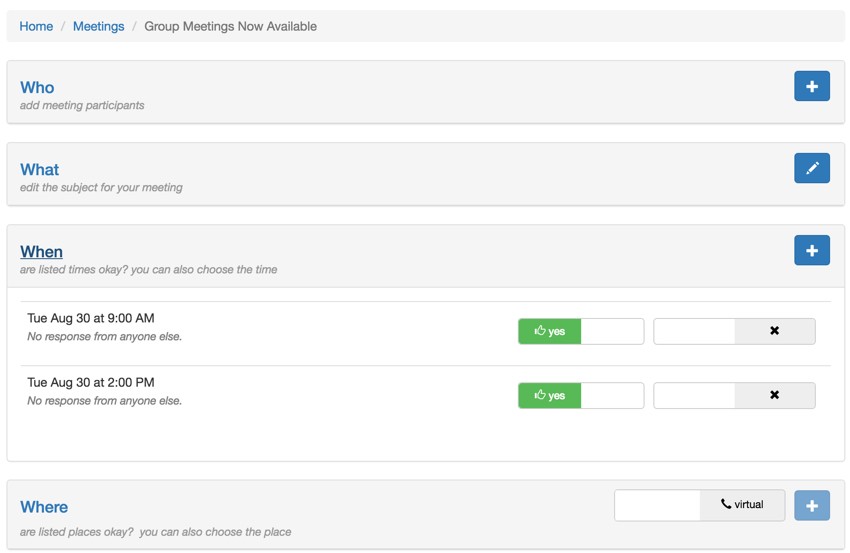 Meeting Planner Startup Series - Open and Closed Panels with Bootstrap Accordion Feature