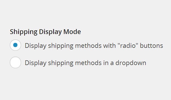 Shipping Display Mode