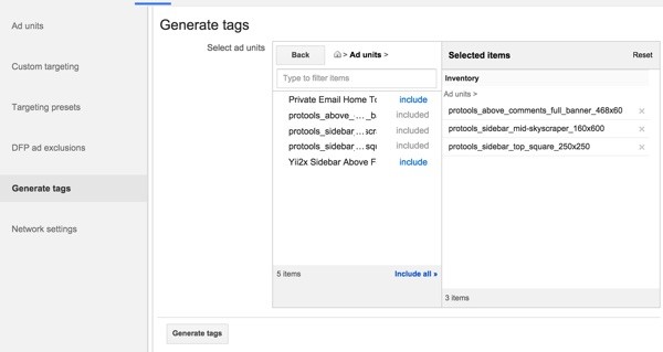 Generate tags page