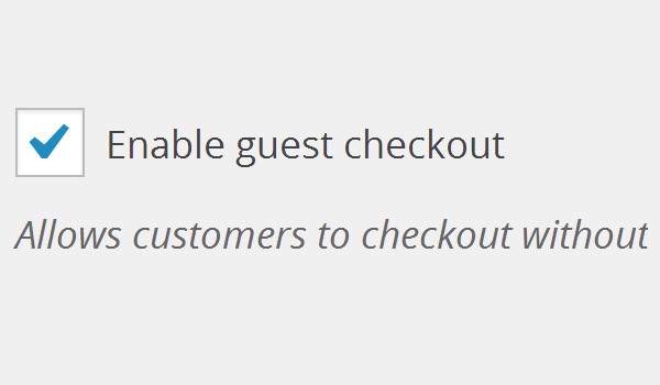 Enable guest checkout