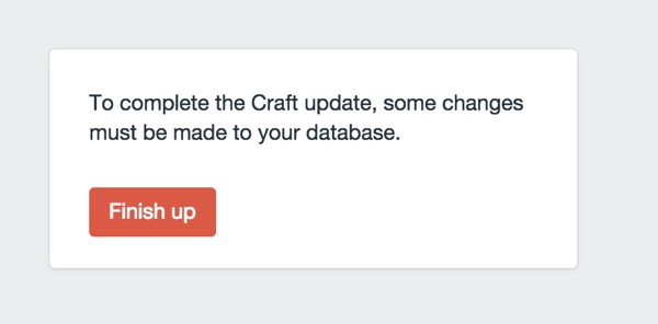 Update the database for Craft CMS