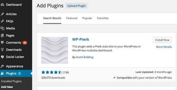 WP-Piwik Plugin for WordPress