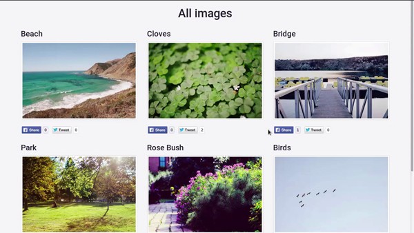 Image gallery created in Ruby