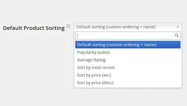 Default Product Sorting