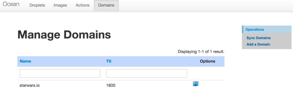 Our Yii Console Manage Domains