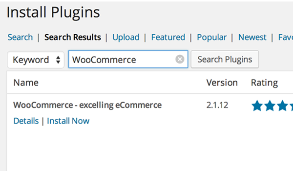 WooCommerce - install plugin