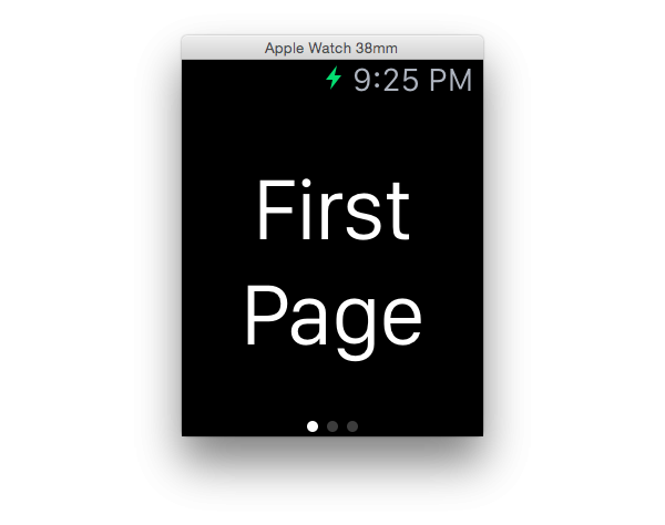 Initial app screen First page