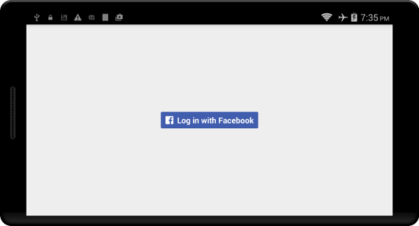 The Log in with Facebook button