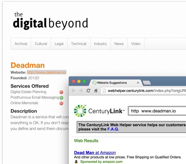 The Digital Beyond Online Services list and Extinct Businesses