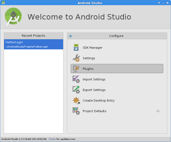 Install Fabric for Android Studio