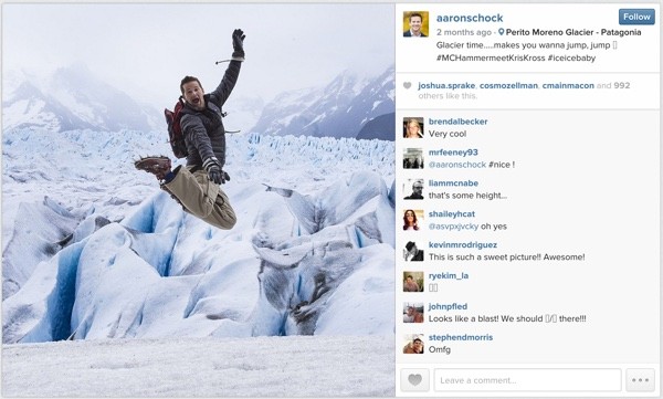 Congressman Aaron Shock at the Perito Moreno Glacier