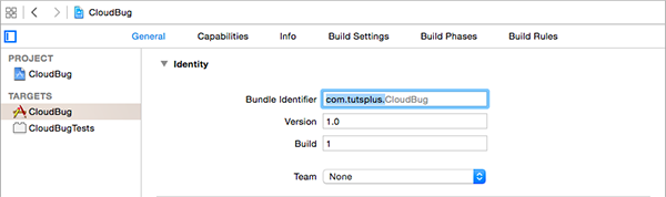 Configuring the CloudBug Target