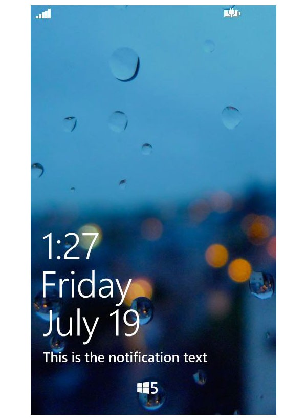 Lock Screen Notification with Counter and Text
