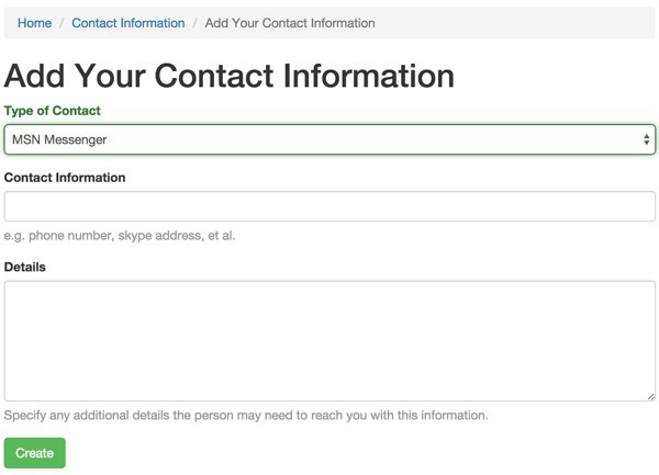 Add Your Contact Form with Type Dropdown