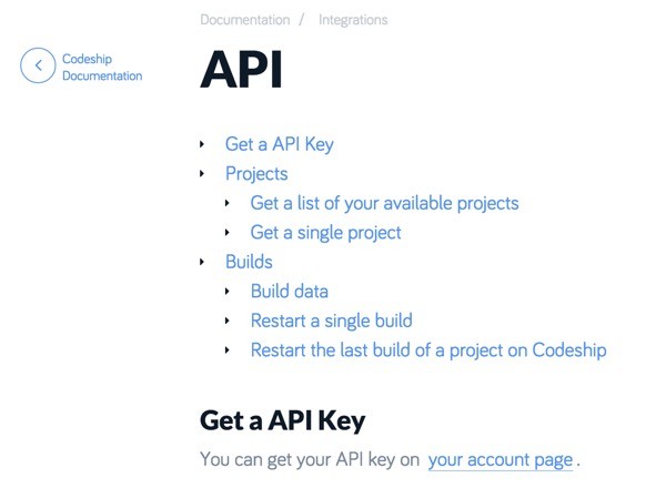 Codeship API Documentation Script and Automate the Codeship