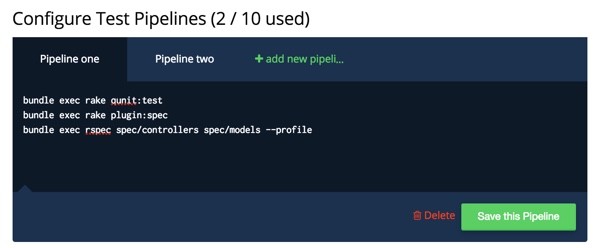 Codeship Two Pipelines - Configure the first