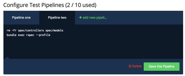 Codeship Two Pipelines - Configure the second