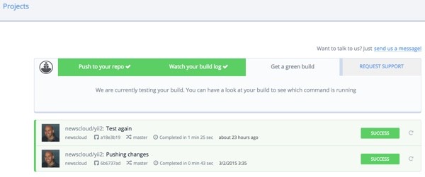 Codeship Get a Green Build Project Build Logs